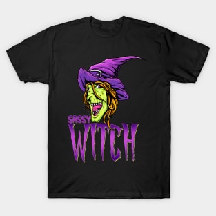 Sassy Witch Halloween Costume Gift Matching Group Costume T-Shirt